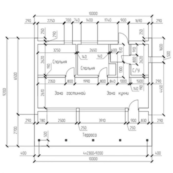 Модульный блок-дом Ковчег 10х6 + терраса